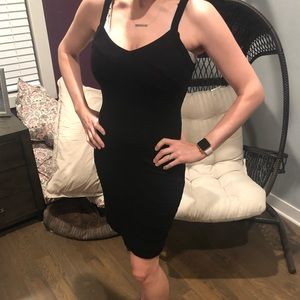 Black form fitting dress